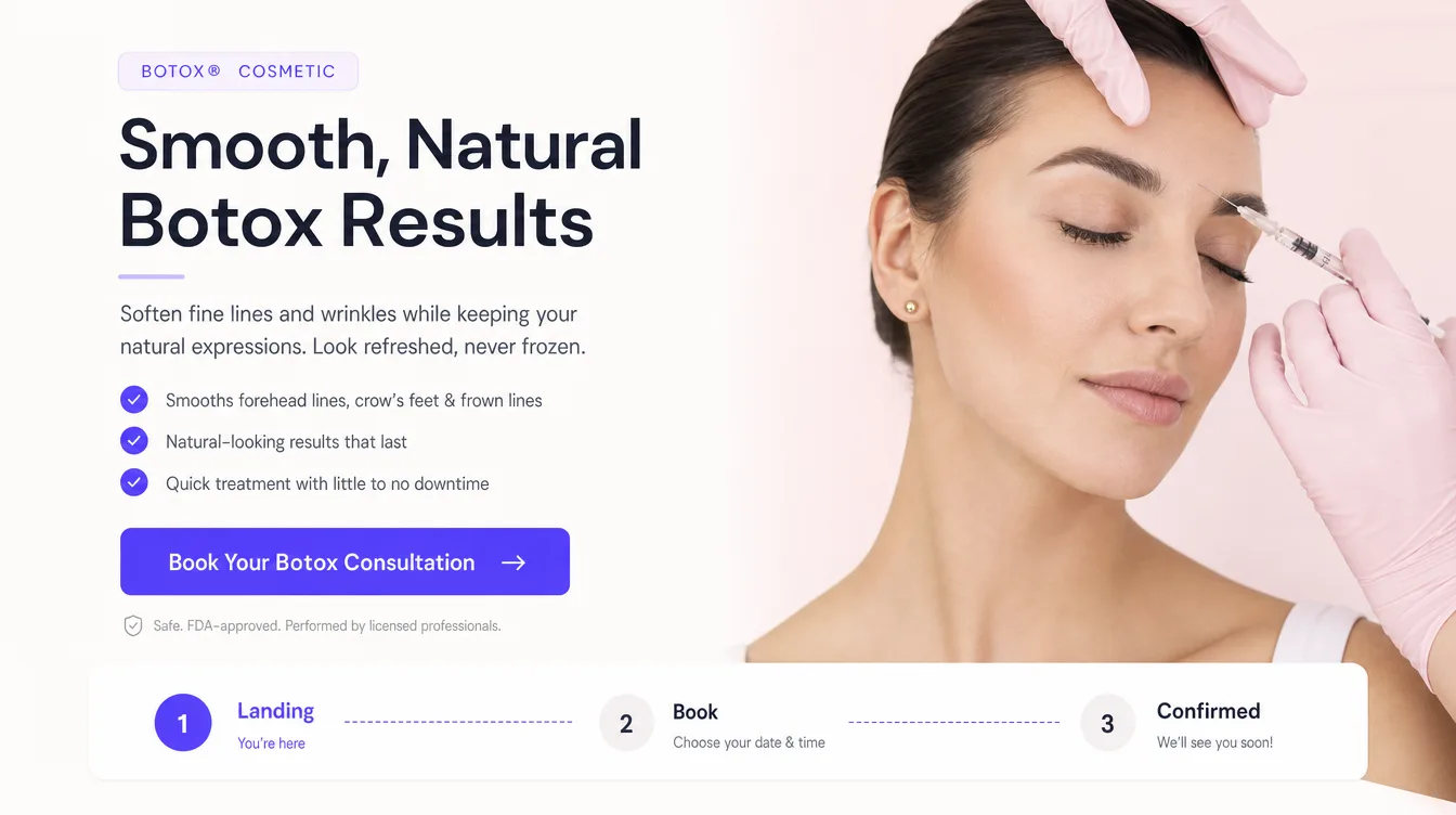Treatment-Specific Funnel — real med spa example produced by Aesthetix Media